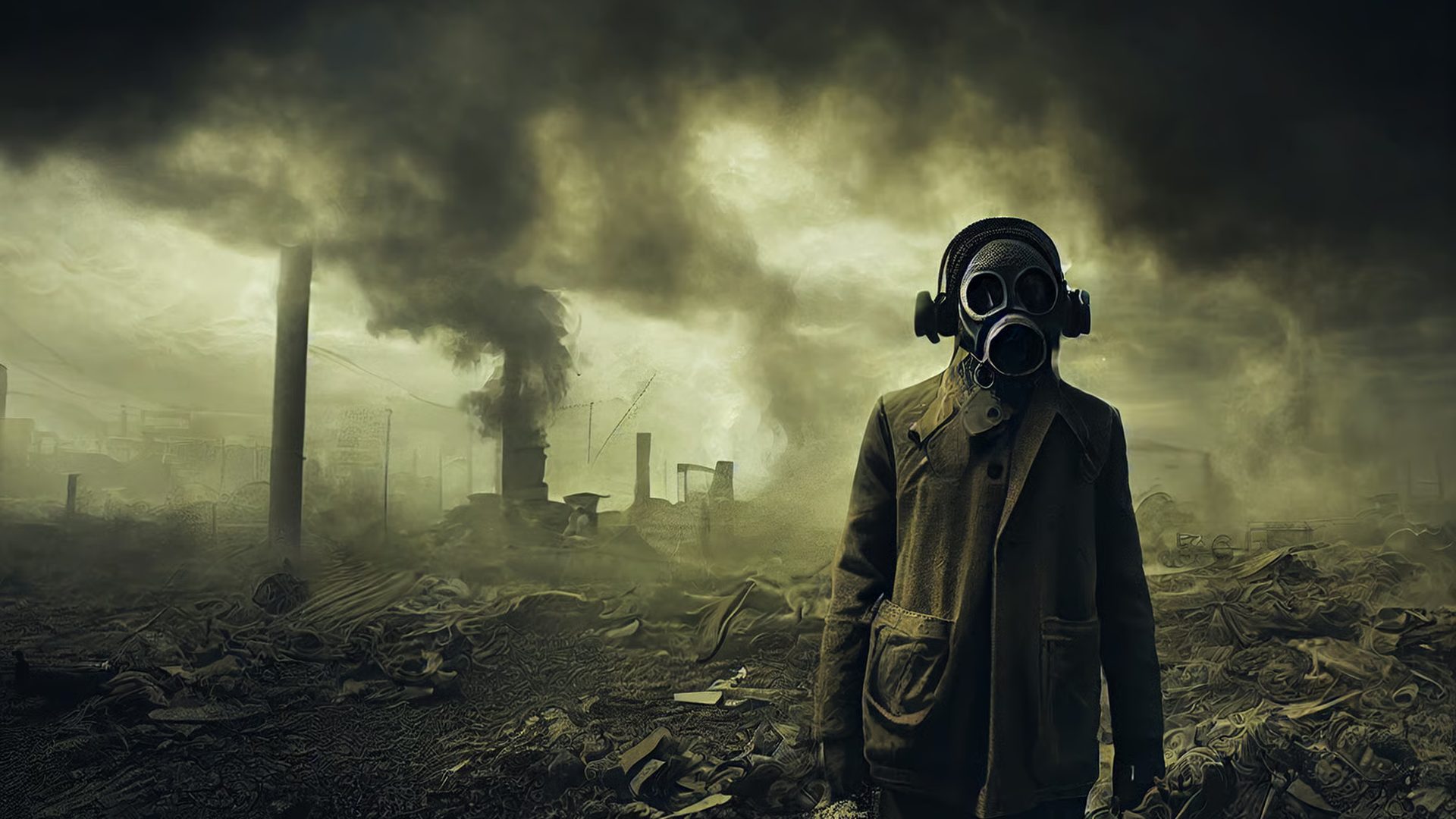 Operator im blauen Nebel