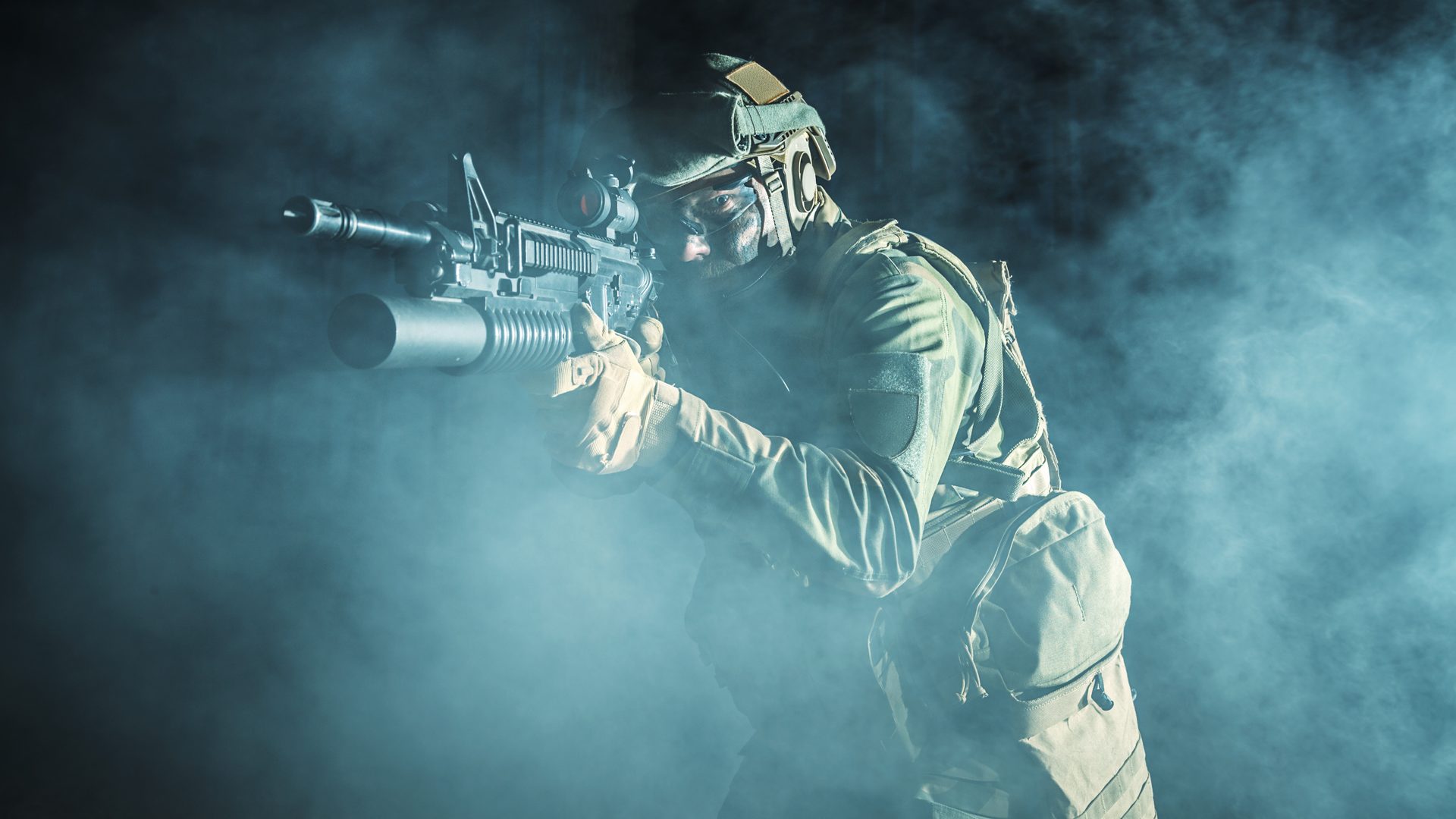 Operator im Nebel, Marker im Anschlag